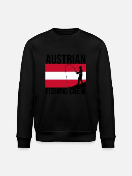 Austrian Fishing Crew Angler Shirt - Stanley/Stella ROLLER Unisex Organic Sweatshirt - black
