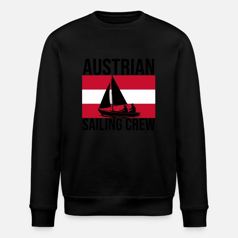 Austrian Sailing Crew Sailing Shirt - Stanley/Stella ROLLER Unisex Organic Sweatshirt - black