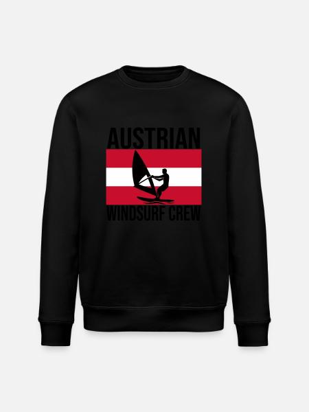 Austrian Windsurf Crew Shirt - Stanley/Stella ROLLER Unisex Organic Sweatshirt - black