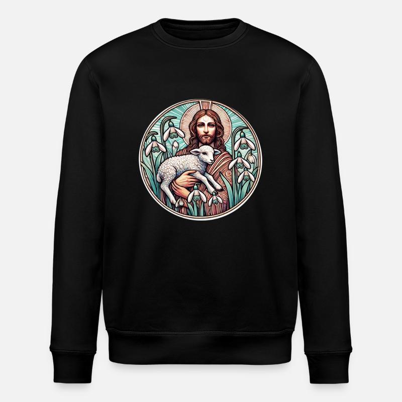 Shepherd of Peace - Stanley/Stella ROLLER Unisex Organic Sweatshirt - black