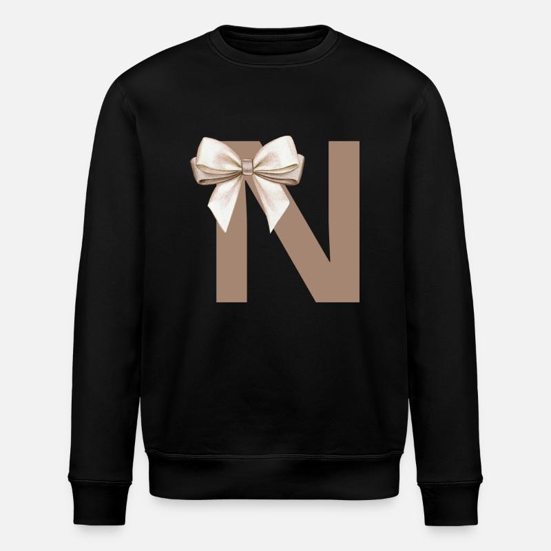 Lettre N Nœud - Sweat bio ROLLER Stanley/Stella Unisexe - noir