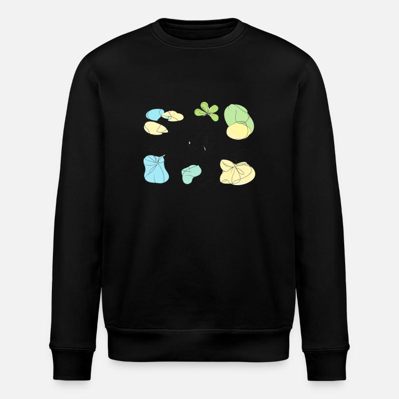 delicate lines, sketches, abstract, pastel - Stanley/Stella ROLLER Unisex Organic Sweatshirt - black