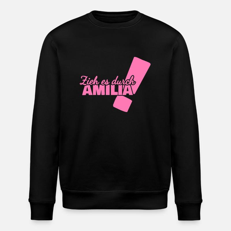Vorname Amilia - Stanley/Stella Unisex Bio-Sweatshirt ROLLER - Schwarz