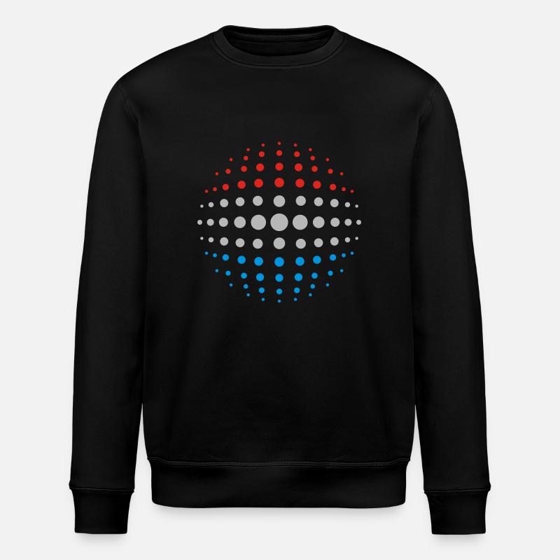 geo_dotsphere_luxembourg_3c01 - Stanley/Stella ROLLER Unisex Organic Sweatshirt - black