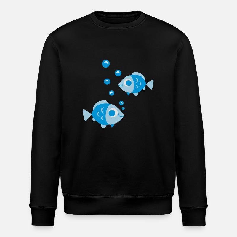 fische - Stanley/Stella Unisex Bio-Sweatshirt ROLLER - Schwarz