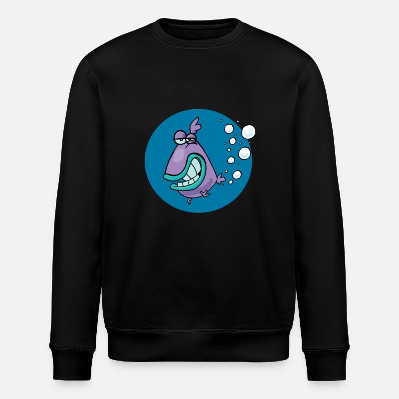 Parpy poisson - Sweat bio ROLLER Stanley/Stella Unisexe - noir