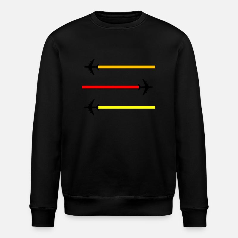 planes colour - Stanley/Stella ROLLER Unisex Organic Sweatshirt - black