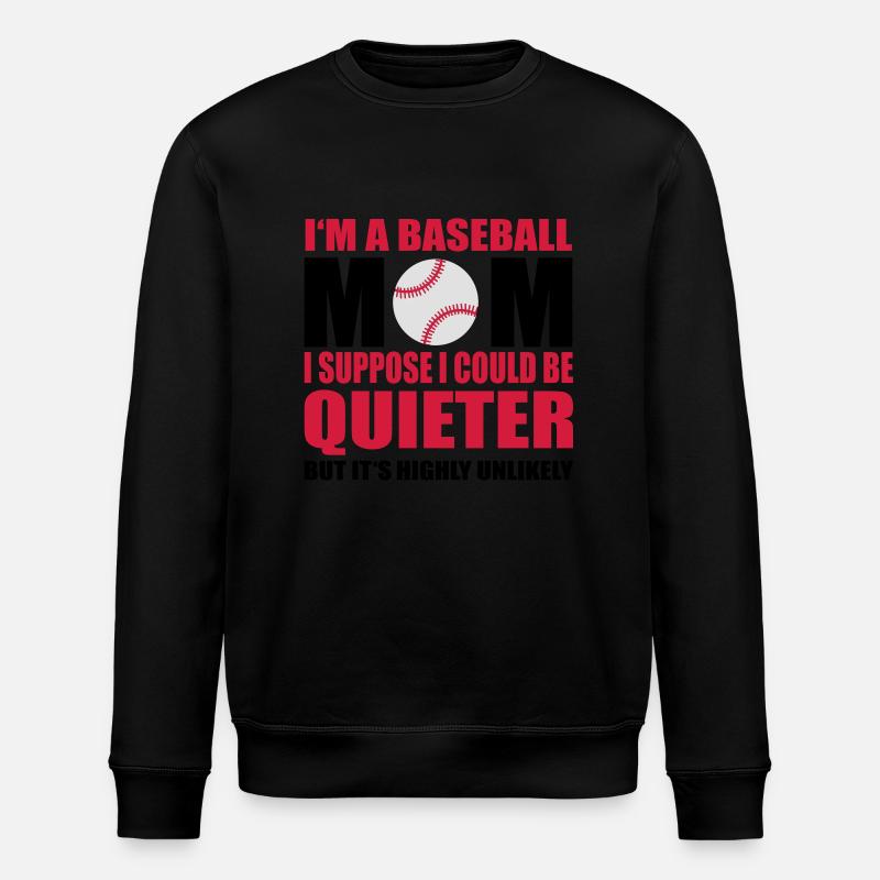 Baseball mom - Stanley/Stella ROLLER Unisex Organic Sweatshirt - black
