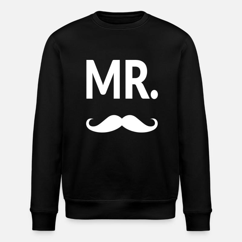 Mr. Moustache - Stanley/Stella Unisex Bio-Sweatshirt ROLLER - Schwarz