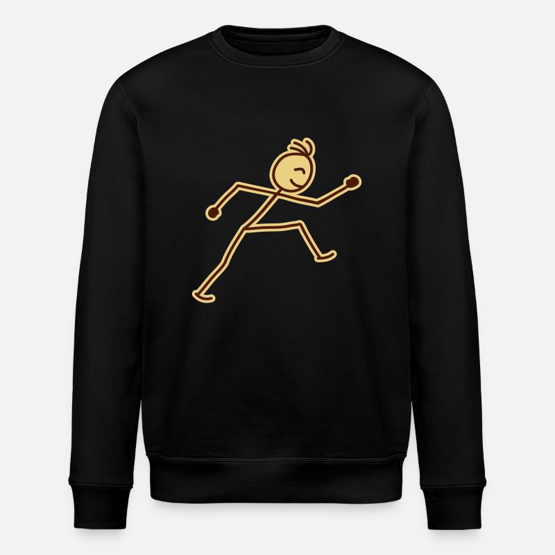 walking_stick_figure_2c - Sweat bio ROLLER Stanley/Stella Unisexe - noir
