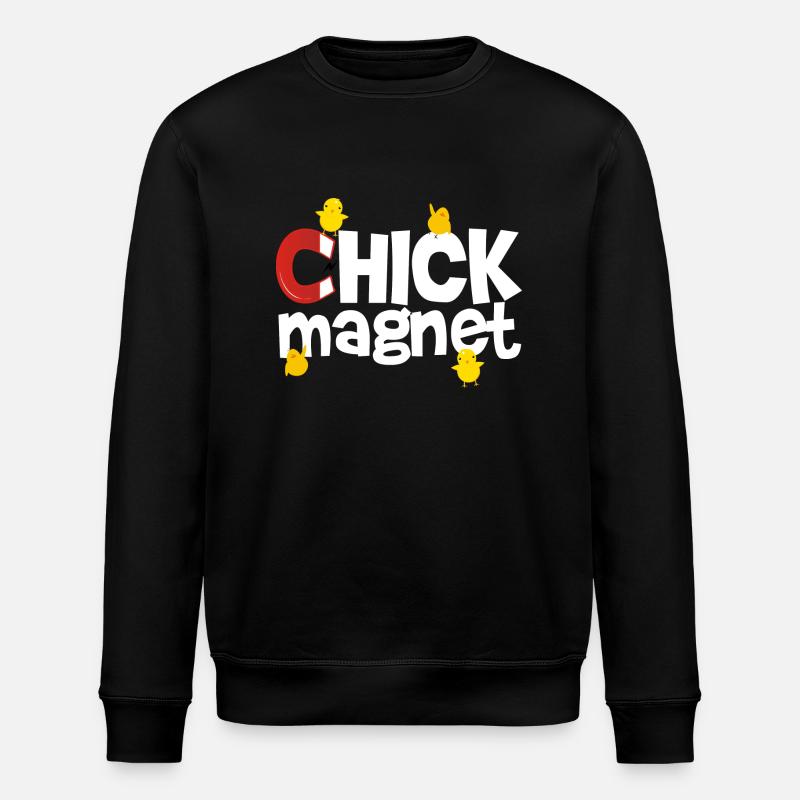 chick magnet - Stanley/Stella ROLLER Unisex Organic Sweatshirt - black