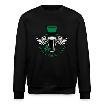 st_patricks_beer - Stanley/Stella Unisex Bio-Sweatshirt ROLLER - Schwarz - Vorne - Nik (191cm)