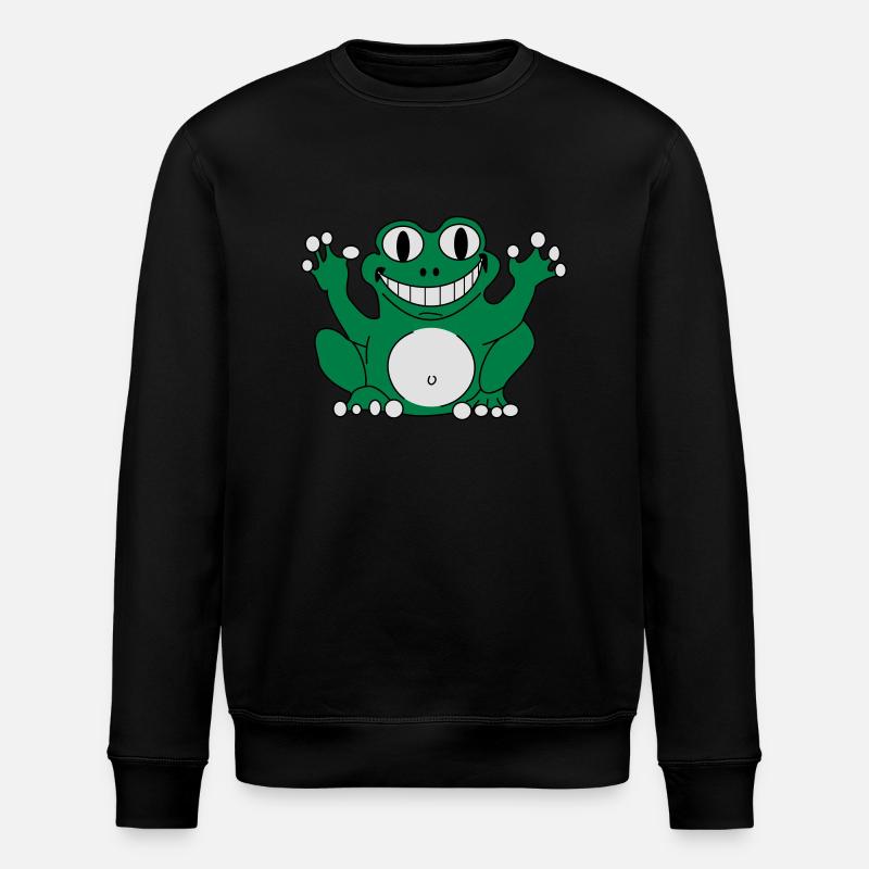 Grenouille / Funny frog - Sweat bio ROLLER Stanley/Stella Unisexe - noir