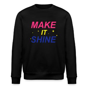 Make It Shine - Stanley/Stella Unisex Bio-Sweatshirt ROLLER - Schwarz - Vorne - Nik (191cm)