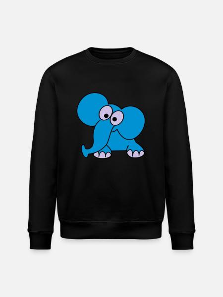 elefant - Stanley/Stella Unisex Bio-Sweatshirt ROLLER - Schwarz