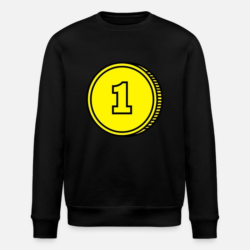 coin pièce de monnaie - Sweat bio ROLLER Stanley/Stella Unisexe - noir