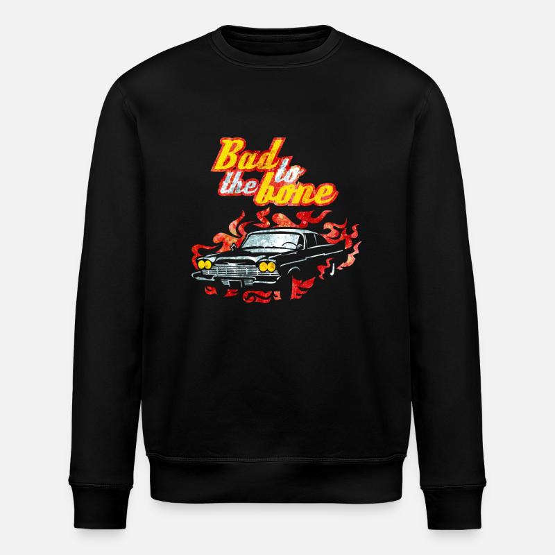 Bad to the Bone - Stanley/Stella Unisex Bio-Sweatshirt ROLLER - Schwarz