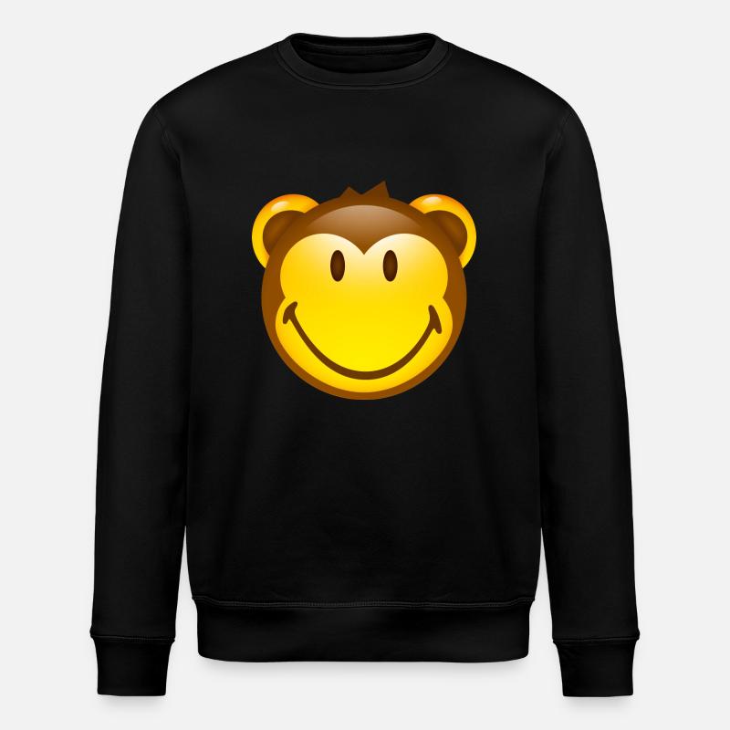 Smiley Monkey - Stanley/Stella Unisex Bio-Sweatshirt ROLLER - Schwarz