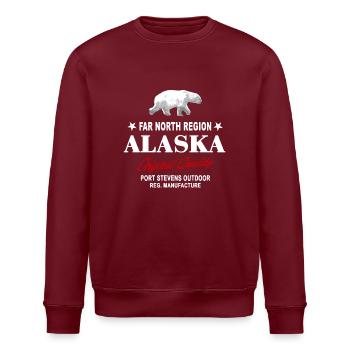 Alaska - Polar Bear - Stanley/Stella Unisex Bio-Sweatshirt ROLLER - Burgunderrot - Vorne - Nik (191cm)