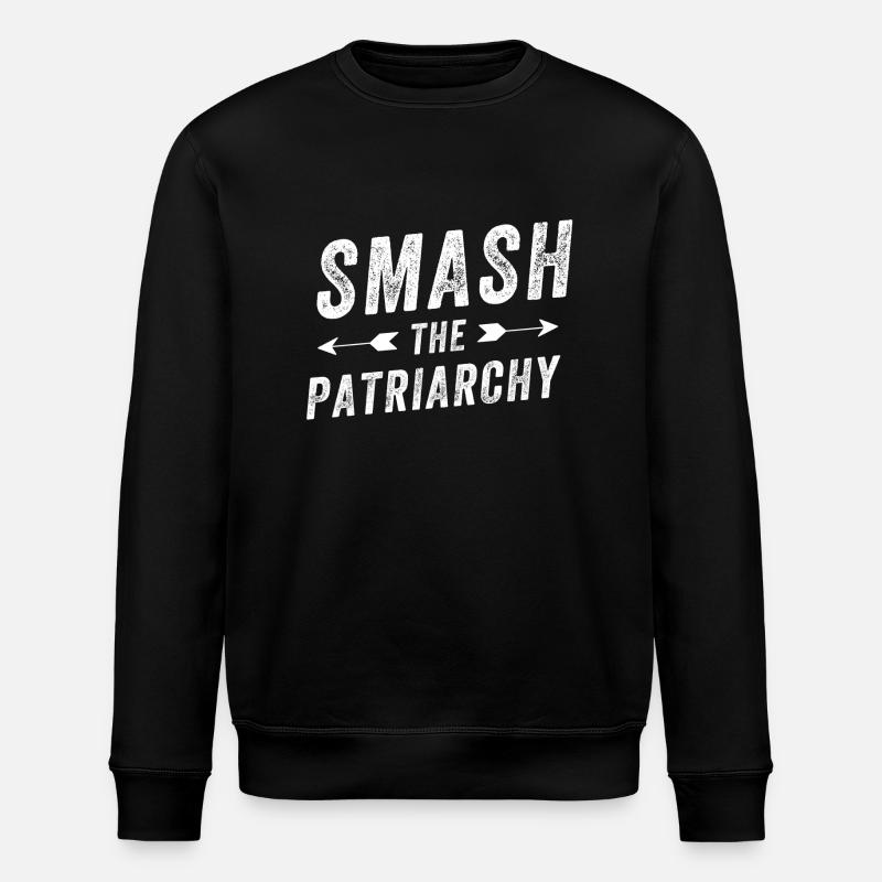 Smash the Patriarchy - Stanley/Stella ROLLER Unisex Organic Sweatshirt - black