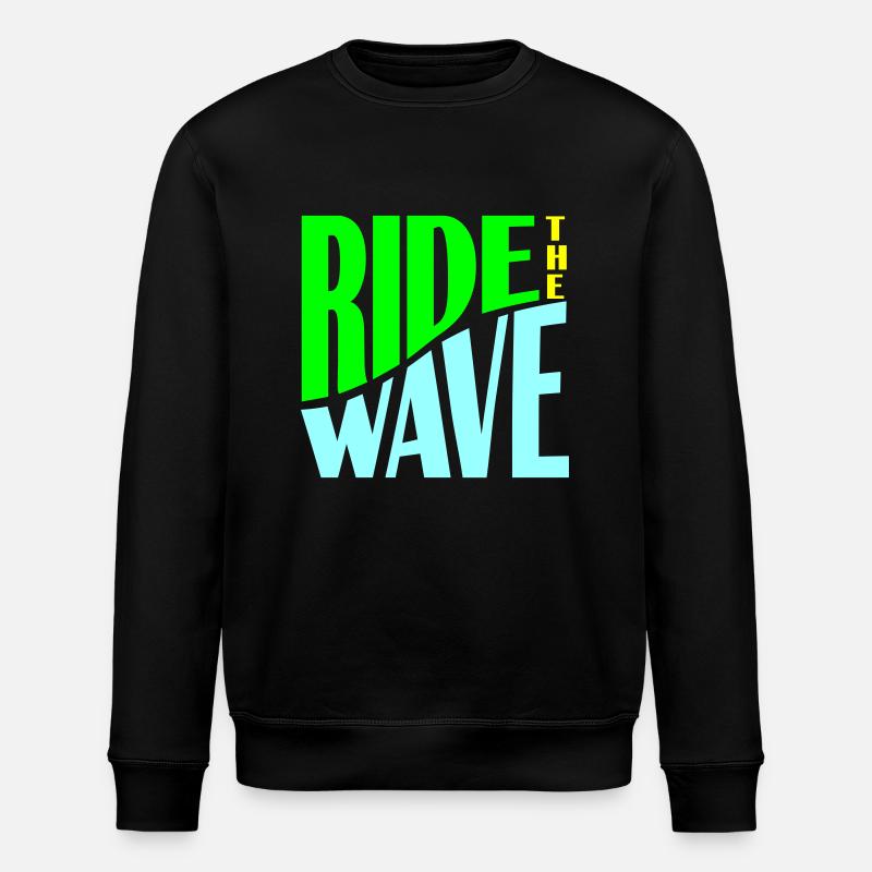 Ride the Wave plotter - Stanley/Stella Unisex Bio-Sweatshirt ROLLER - Schwarz