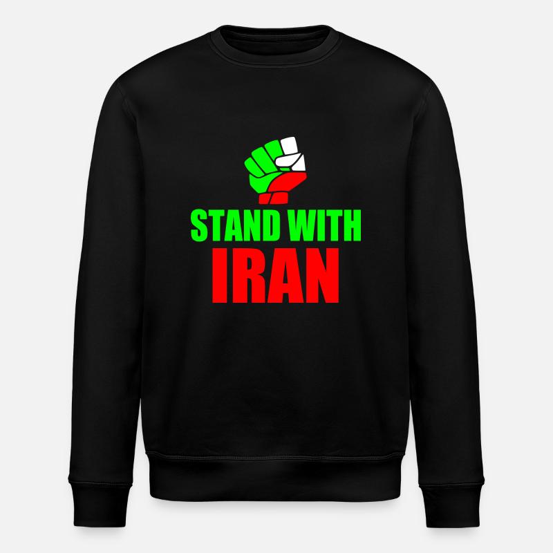 Stand with iran - Stanley/Stella ROLLER Unisex Organic Sweatshirt - black
