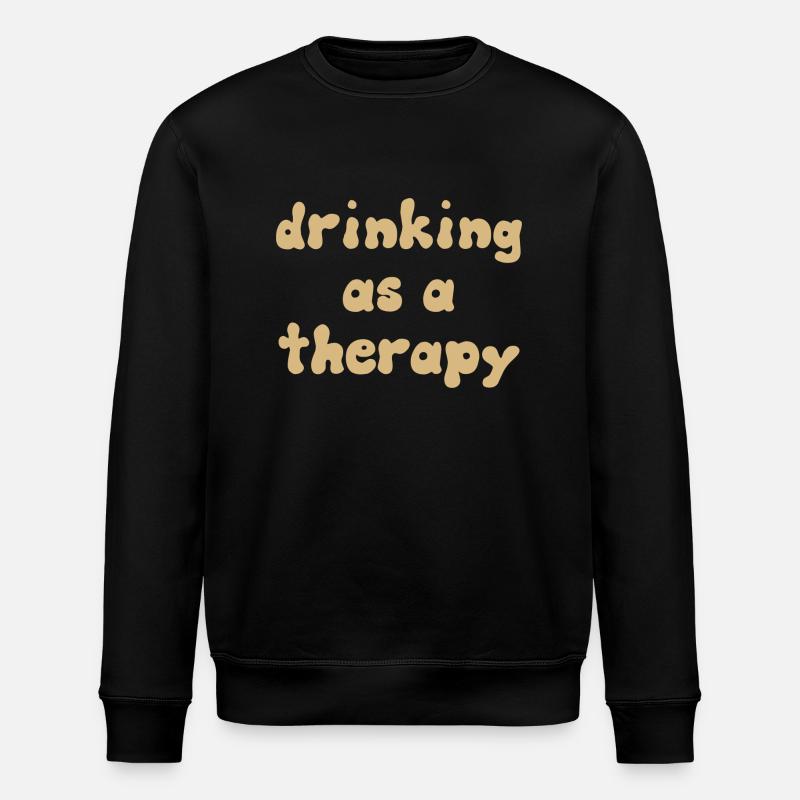 drinking as a therapy - Stanley/Stella Unisex Bio-Sweatshirt ROLLER - Schwarz