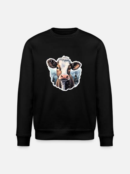 Beef in the snow - Stanley/Stella ROLLER Unisex Organic Sweatshirt - black