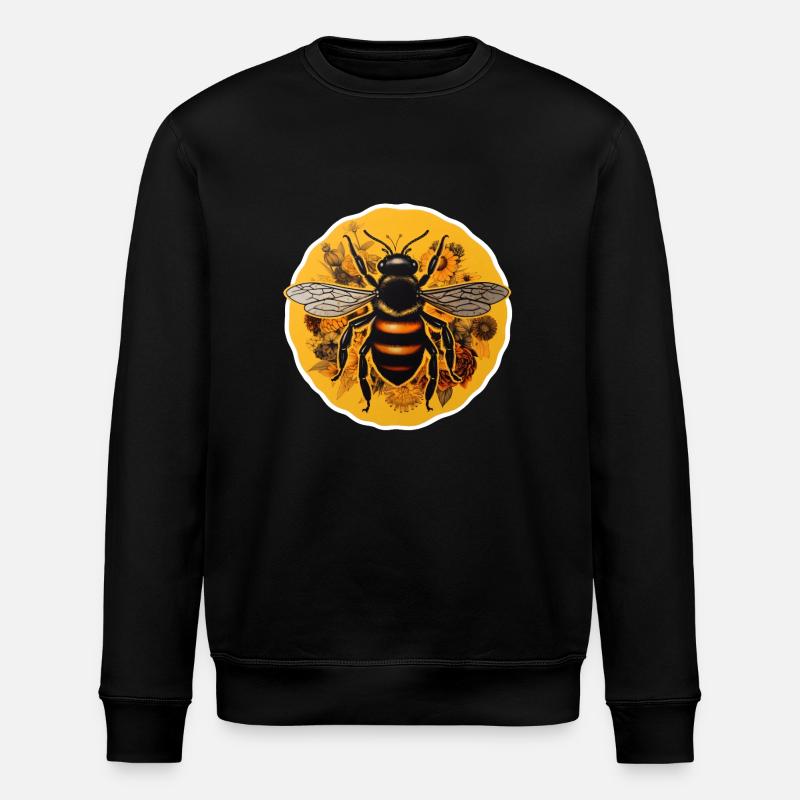 Honeybee - Stanley/Stella ROLLER Unisex Organic Sweatshirt - black