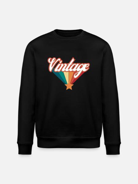 Vintage - Retro Gift Idea - Stanley/Stella ROLLER Unisex Organic Sweatshirt - black