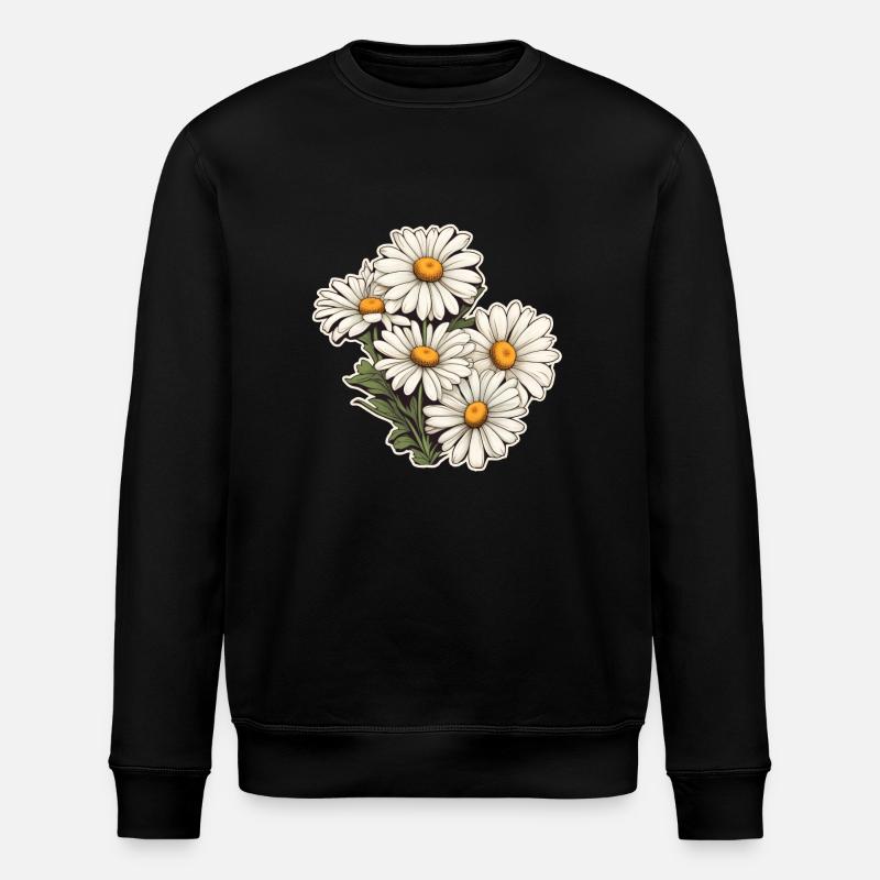 Gänseblümchen 5 Blüten - Stanley/Stella Unisex Bio-Sweatshirt ROLLER - Schwarz