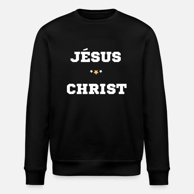 JESUS CHRISTUS - Stanley/Stella Unisex Bio-Sweatshirt ROLLER - Schwarz