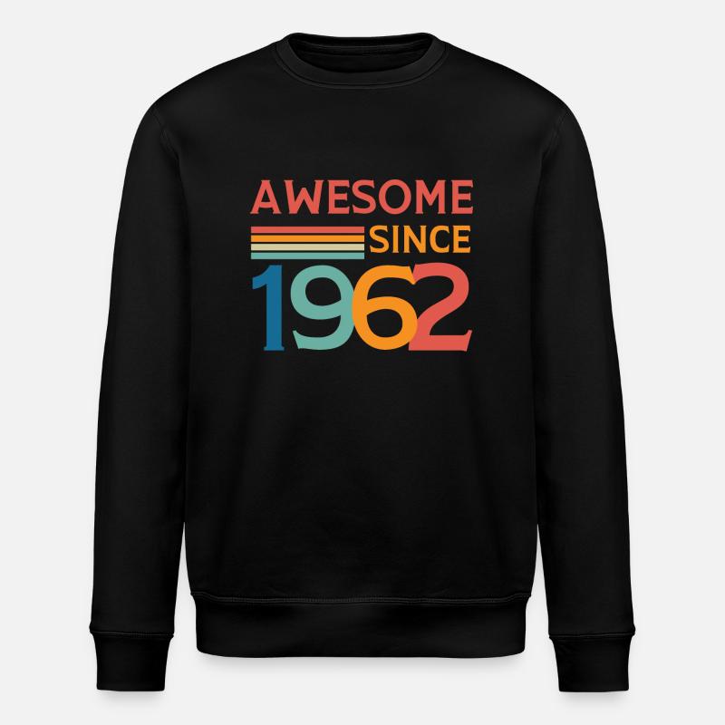 Awesome since 1962 - Stanley/Stella ROLLER Unisex Organic Sweatshirt - black