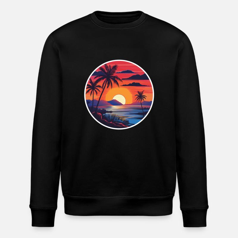 Paradis tropical - Sweat bio ROLLER Stanley/Stella Unisexe - noir