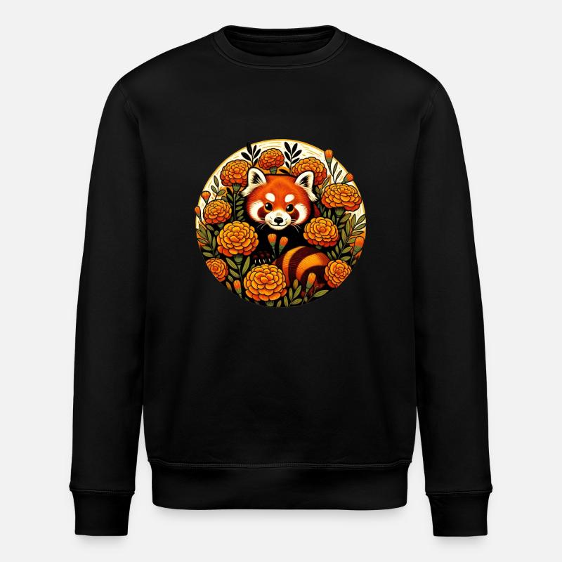 Red Panda - Stanley/Stella ROLLER Unisex Organic Sweatshirt - black