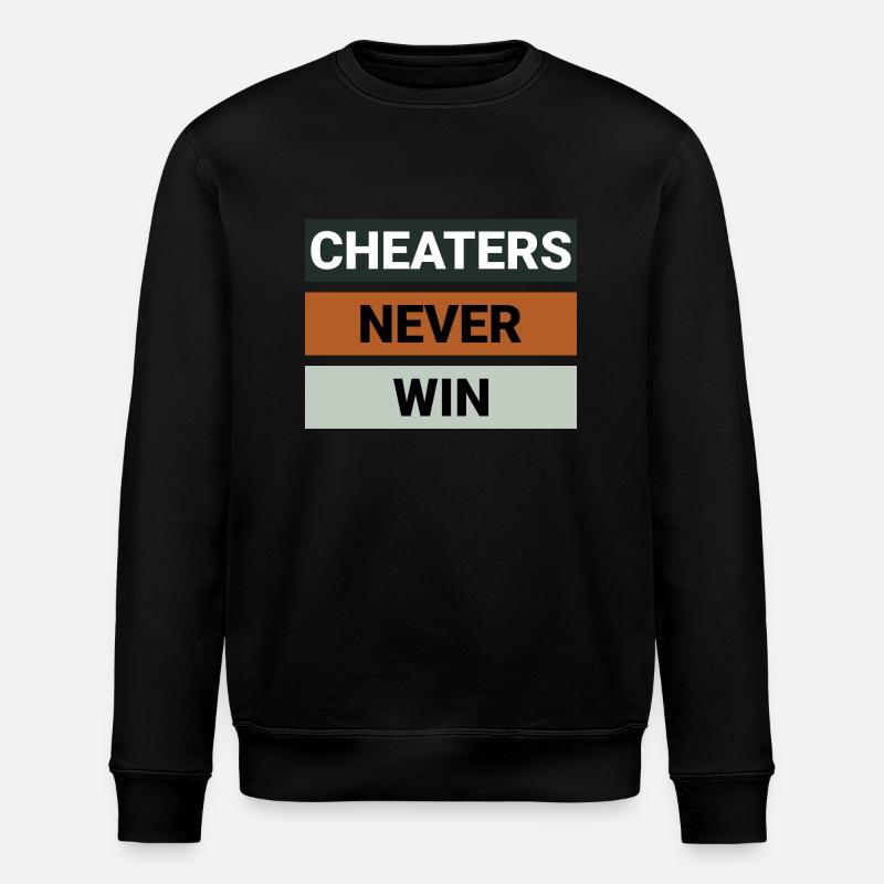 Betrüger gewinnen nie - Stanley/Stella Unisex Bio-Sweatshirt ROLLER - Schwarz