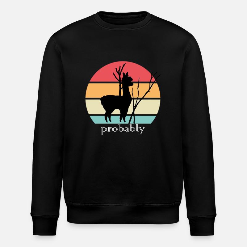 Alpaca - Stanley/Stella ROLLER Unisex Organic Sweatshirt - black