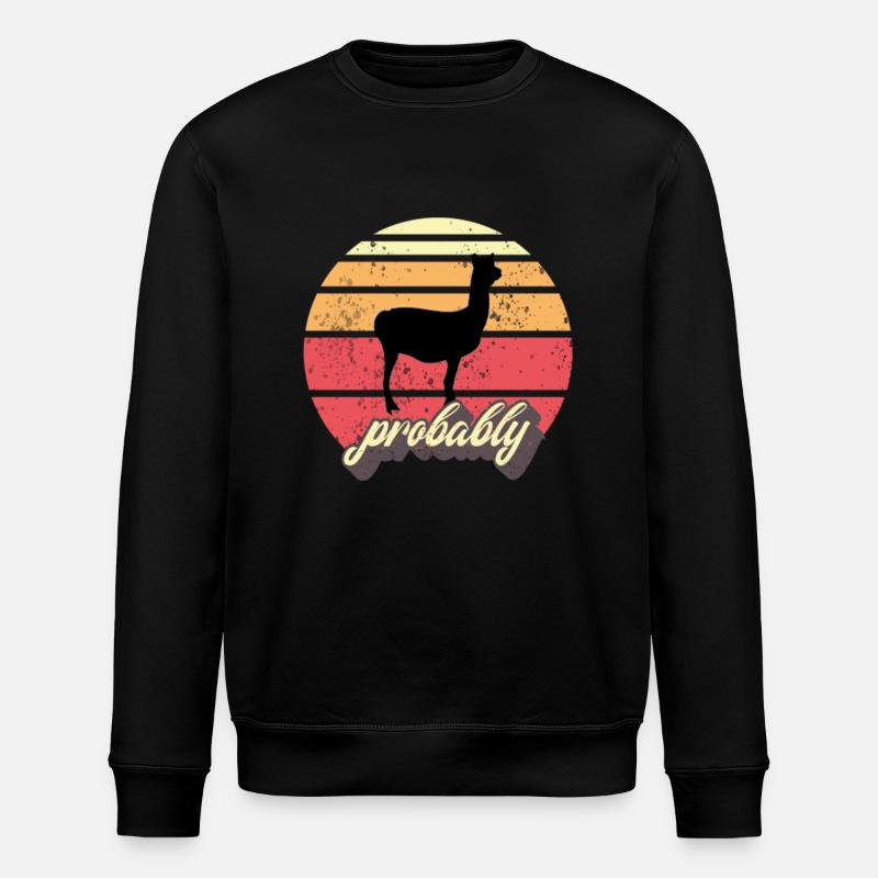 Alpaka - Stanley/Stella Unisex Bio-Sweatshirt ROLLER - Schwarz
