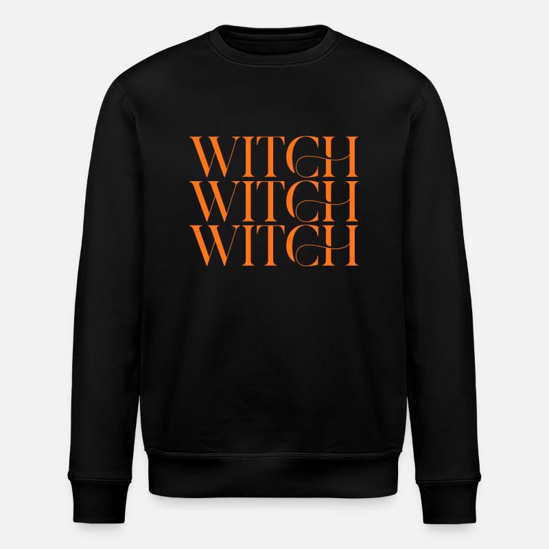 witch witch witch - Stanley/Stella ROLLER Unisex Organic Sweatshirt - black