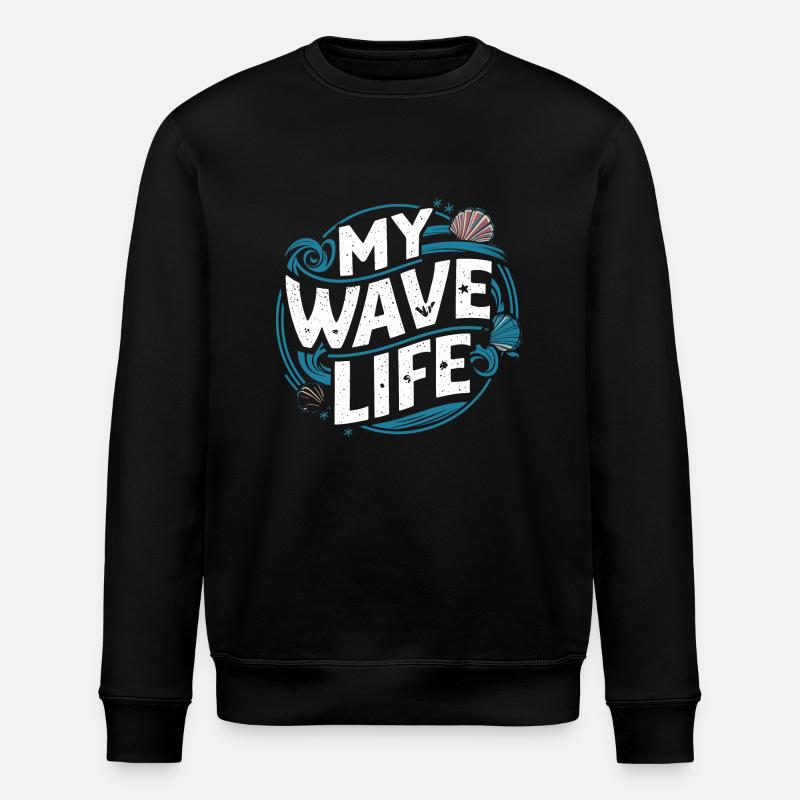 My wave life - Sweat bio ROLLER Stanley/Stella Unisexe - noir