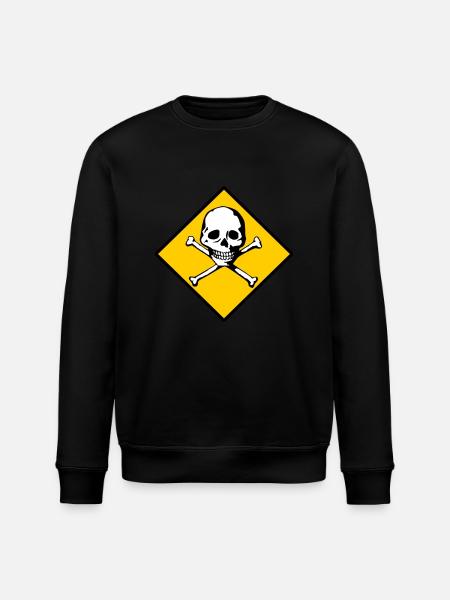 Skull and bones - Stanley/Stella ROLLER Unisex Organic Sweatshirt - black