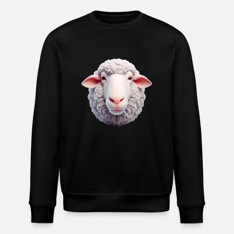Sheep Head 2 - Stanley/Stella ROLLER Unisex Organic Sweatshirt - black