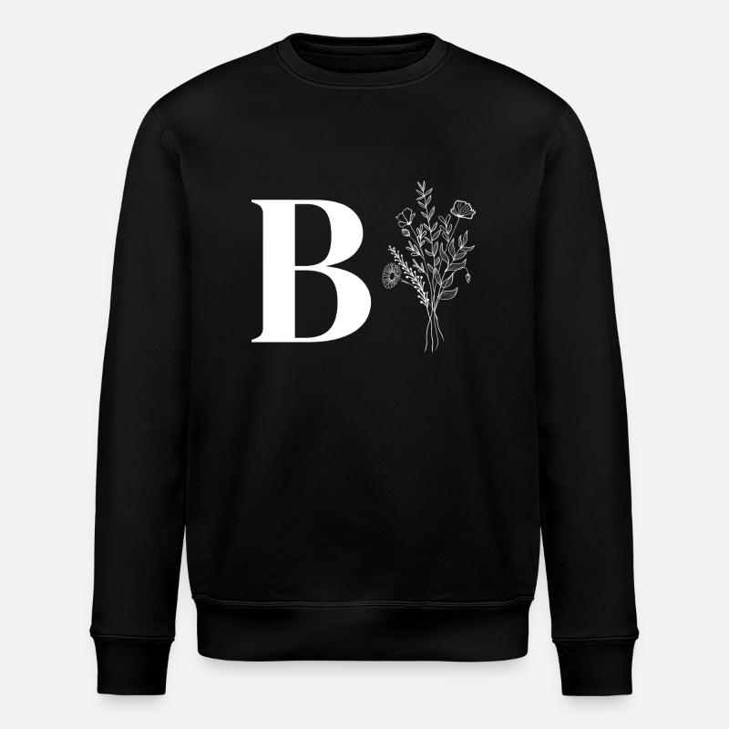 Minimalist flowers - Stanley/Stella ROLLER Unisex Organic Sweatshirt - black
