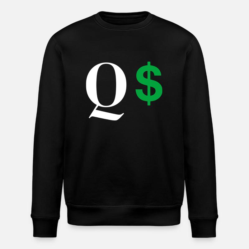 Lettre q dollar - Sweat bio ROLLER Stanley/Stella Unisexe - noir
