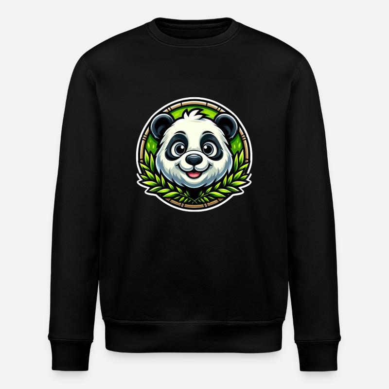 Panda Bär - Stanley/Stella Unisex Bio-Sweatshirt ROLLER - Schwarz