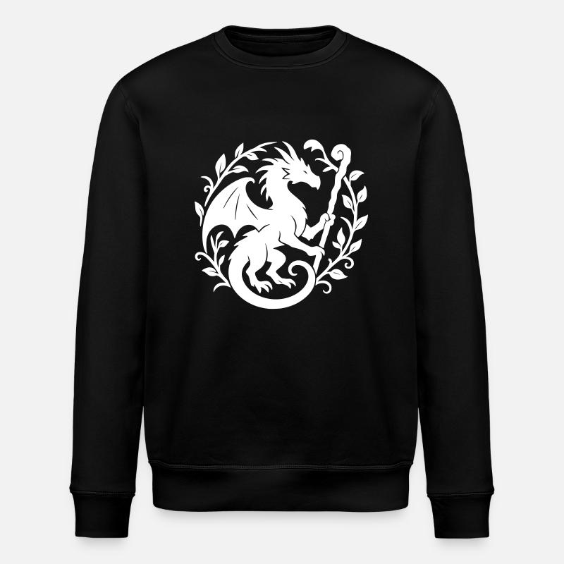 Druide Dragon (blanc) - Sweat bio ROLLER Stanley/Stella Unisexe - noir