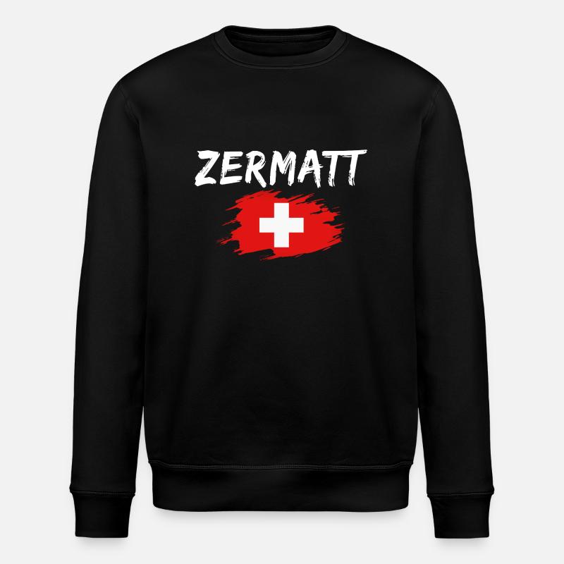 Zermatt Suisse Drapeau - Sweat bio ROLLER Stanley/Stella Unisexe - noir
