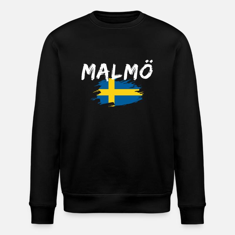 Malmö Drapeau Suède - Sweat bio ROLLER Stanley/Stella Unisexe - noir