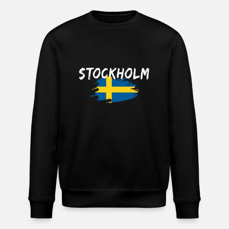 Stockholm Drapeau Suède - Sweat bio ROLLER Stanley/Stella Unisexe - noir