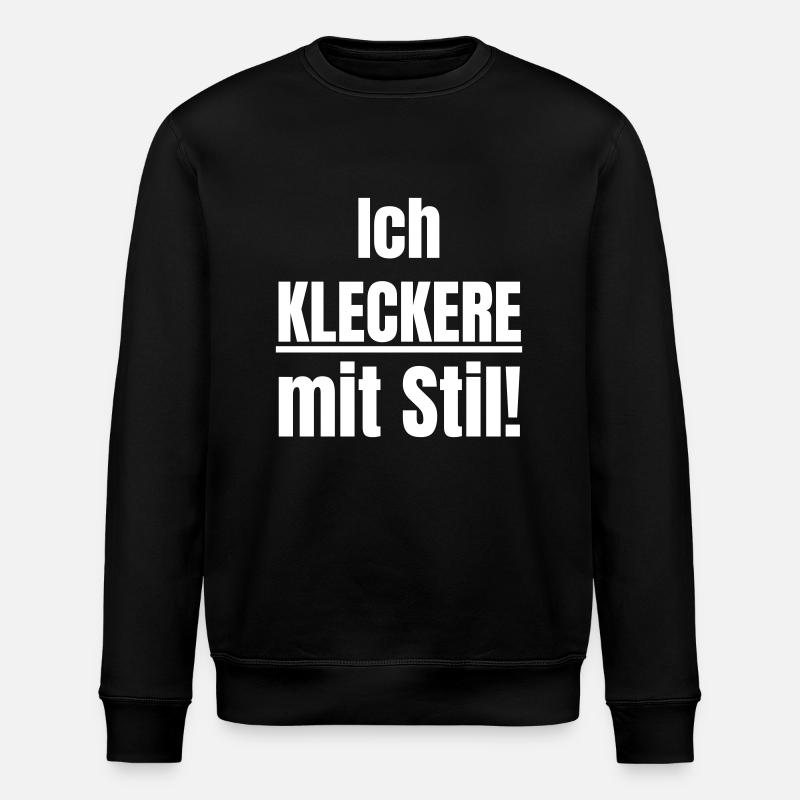Ich kleckere mit Stil! - Stanley/Stella Unisex Bio-Sweatshirt ROLLER - Schwarz